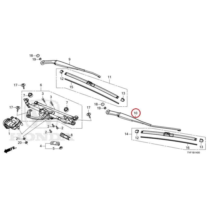 [NEW] JDM HONDA Honda e ZC7 2023 Front Windshield Wiper GENUINE OEM - Image 11