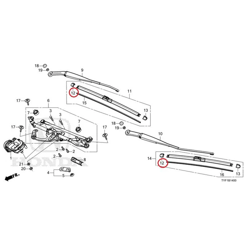[NEW] JDM HONDA Honda e ZC7 2023 Front Windshield Wiper GENUINE OEM - Image 13