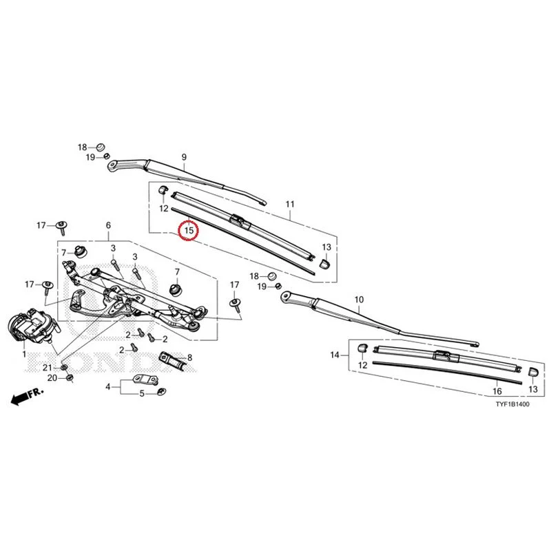 [NEW] JDM HONDA Honda e ZC7 2023 Front Windshield Wiper GENUINE OEM - Image 16