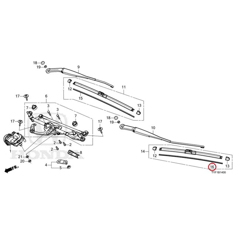 [NEW] JDM HONDA Honda e ZC7 2023 Front Windshield Wiper GENUINE OEM - Image 17