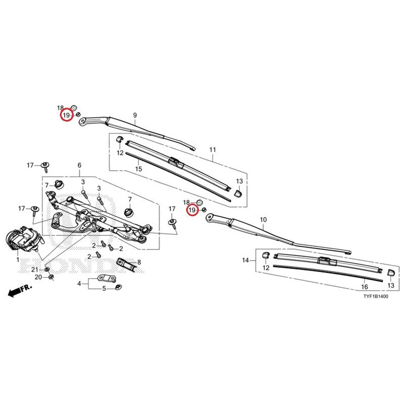 [NEW] JDM HONDA Honda e ZC7 2023 Front Windshield Wiper GENUINE OEM - Image 20