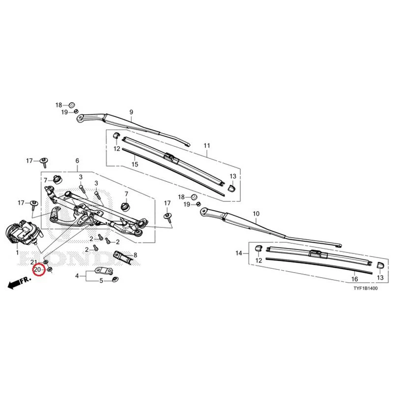 [NEW] JDM HONDA Honda e ZC7 2023 Front Windshield Wiper GENUINE OEM - Image 21