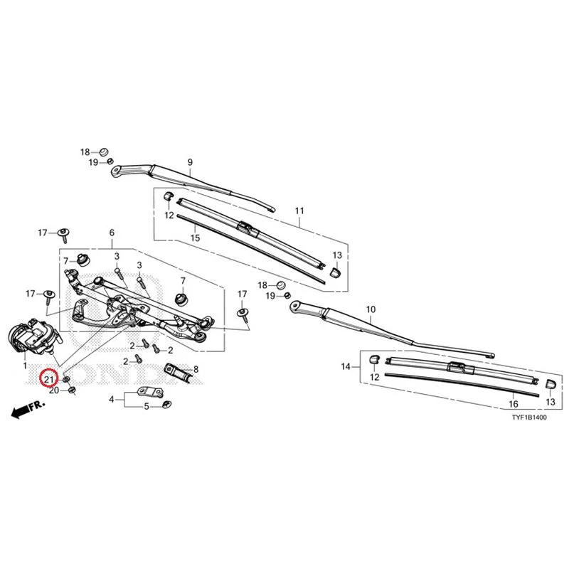 [NEW] JDM HONDA Honda e ZC7 2023 Front Windshield Wiper GENUINE OEM - Image 22