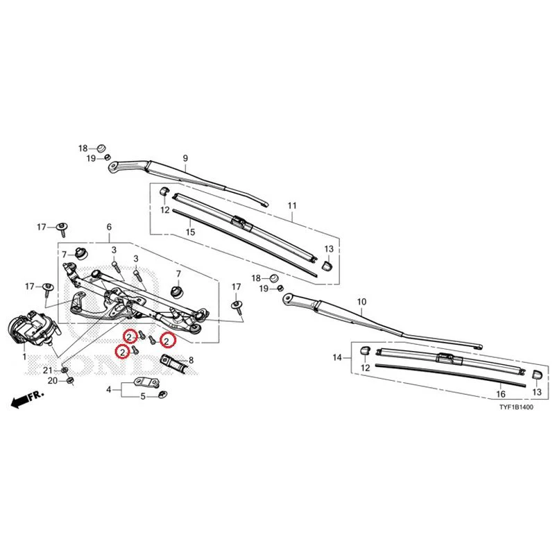 [NEW] JDM HONDA Honda e ZC7 2023 Front Windshield Wiper GENUINE OEM - Image 3