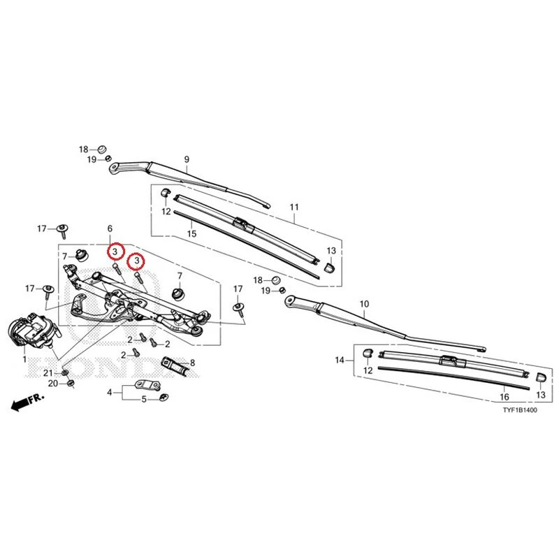 [NEW] JDM HONDA Honda e ZC7 2023 Front Windshield Wiper GENUINE OEM - Image 4