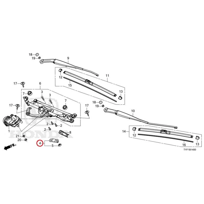 [NEW] JDM HONDA Honda e ZC7 2023 Front Windshield Wiper GENUINE OEM - Image 5
