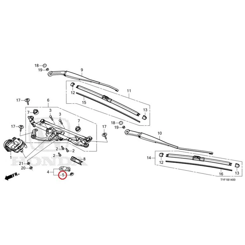 [NEW] JDM HONDA Honda e ZC7 2023 Front Windshield Wiper GENUINE OEM - Image 6