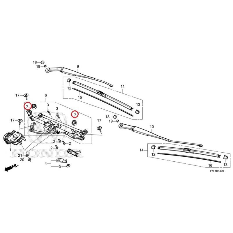 [NEW] JDM HONDA Honda e ZC7 2023 Front Windshield Wiper GENUINE OEM - Image 8