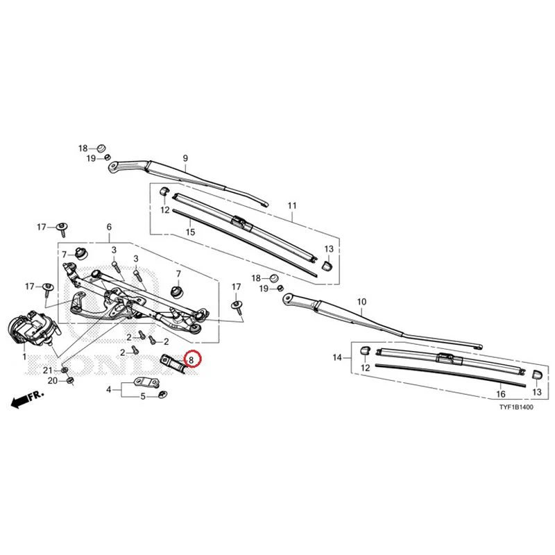 [NEW] JDM HONDA Honda e ZC7 2023 Front Windshield Wiper GENUINE OEM - Image 9