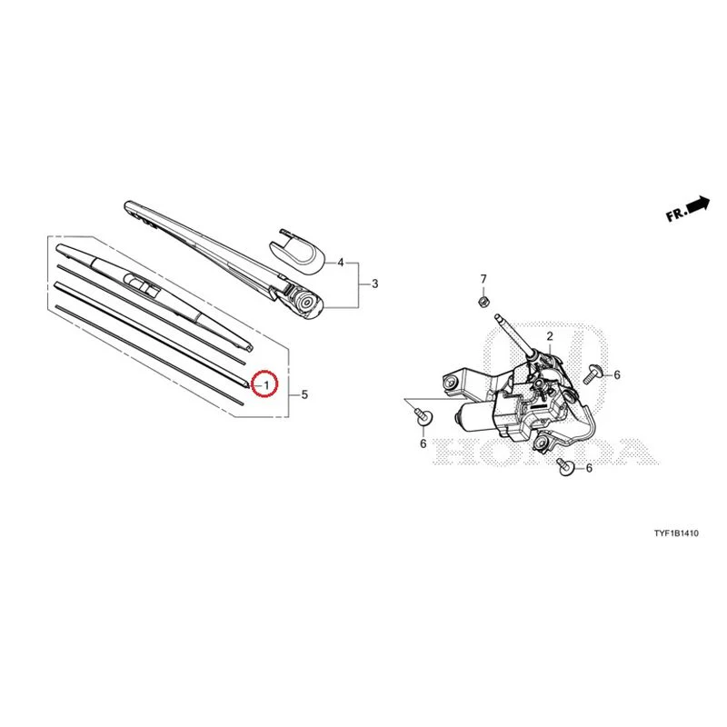 [NEW] JDM HONDA Honda e ZC7 2023 Rear Windshield Wiper GENUINE OEM - Image 3