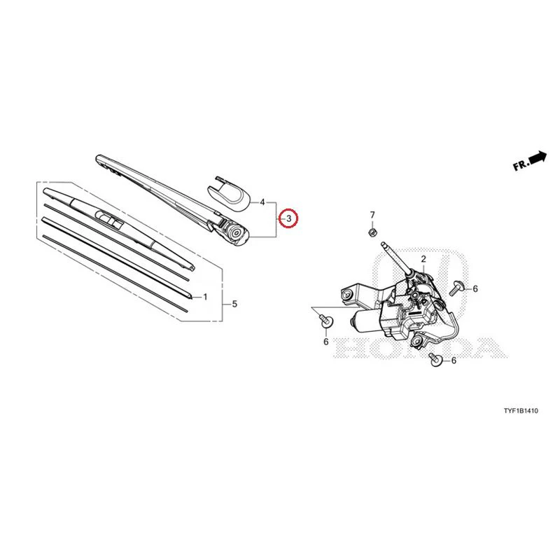 [NEW] JDM HONDA Honda e ZC7 2023 Rear Windshield Wiper GENUINE OEM - Image 6
