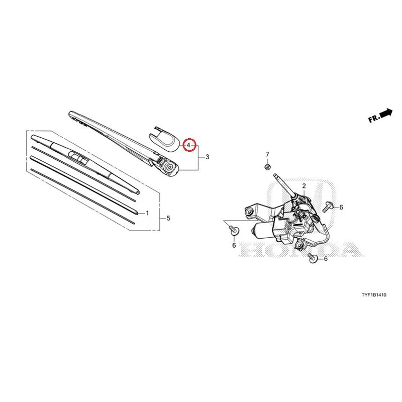 [NEW] JDM HONDA Honda e ZC7 2023 Rear Windshield Wiper GENUINE OEM - Image 7