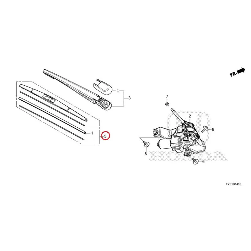[NEW] JDM HONDA Honda e ZC7 2023 Rear Windshield Wiper GENUINE OEM - Image 8
