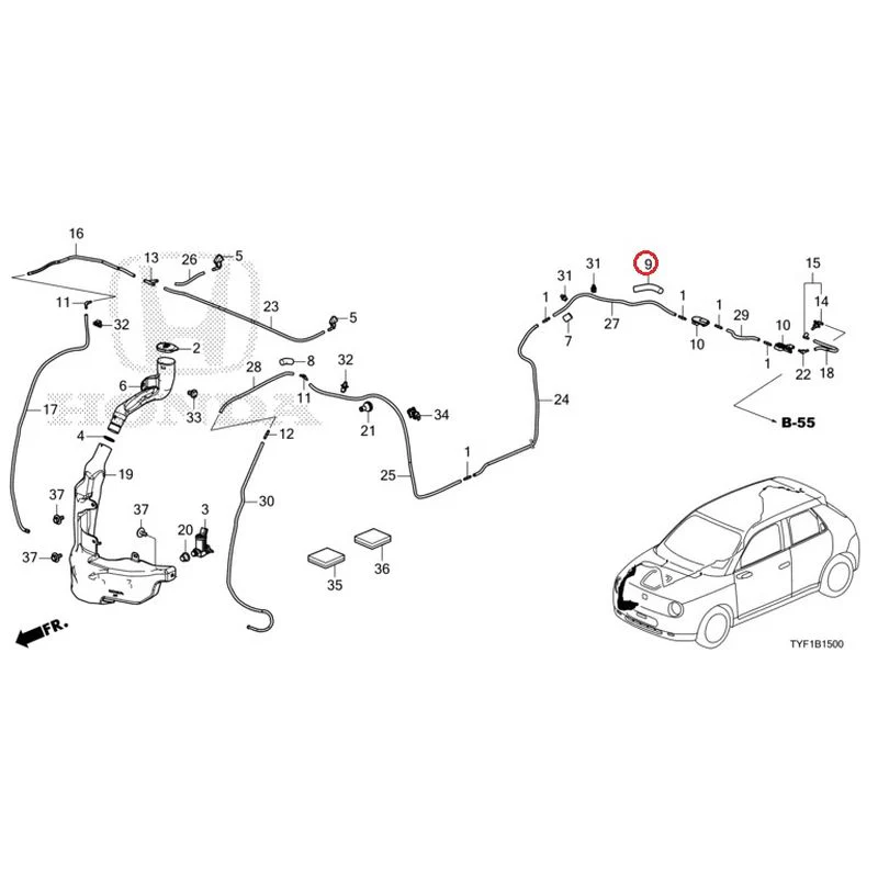 [NEW] JDM HONDA Honda e ZC7 2023 Windshield Washer GENUINE OEM - Image 10