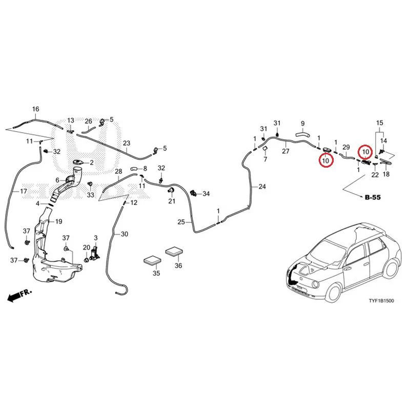 [NEW] JDM HONDA Honda e ZC7 2023 Windshield Washer GENUINE OEM - Image 11