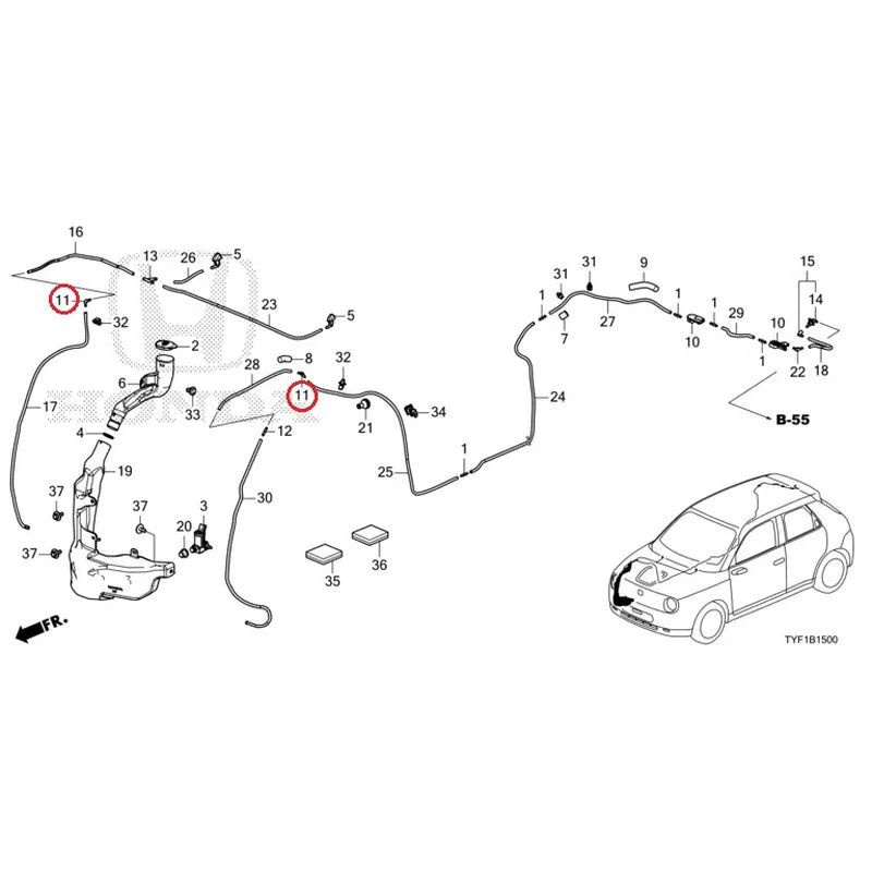 [NEW] JDM HONDA Honda e ZC7 2023 Windshield Washer GENUINE OEM - Image 12