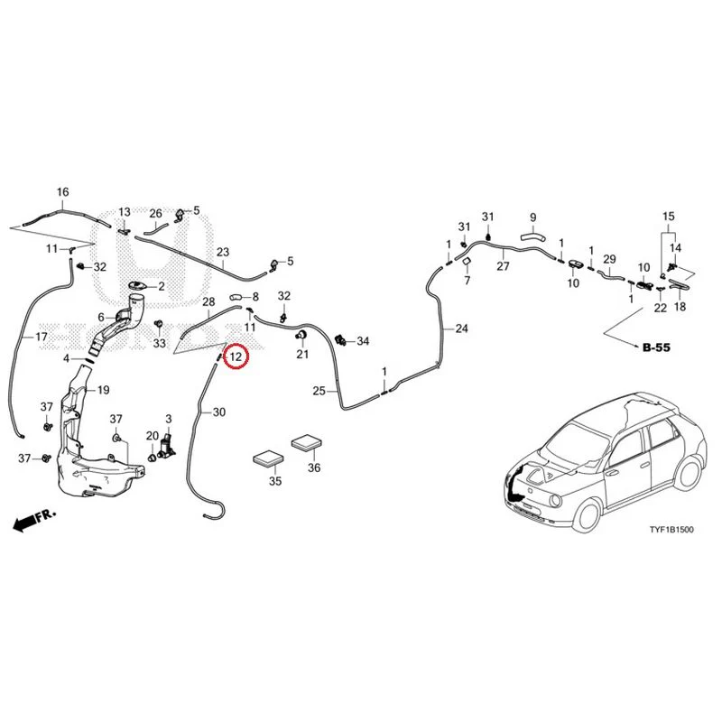 [NEW] JDM HONDA Honda e ZC7 2023 Windshield Washer GENUINE OEM - Image 13