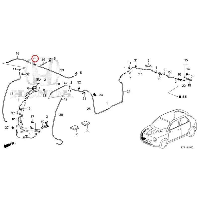 [NEW] JDM HONDA Honda e ZC7 2023 Windshield Washer GENUINE OEM - Image 14
