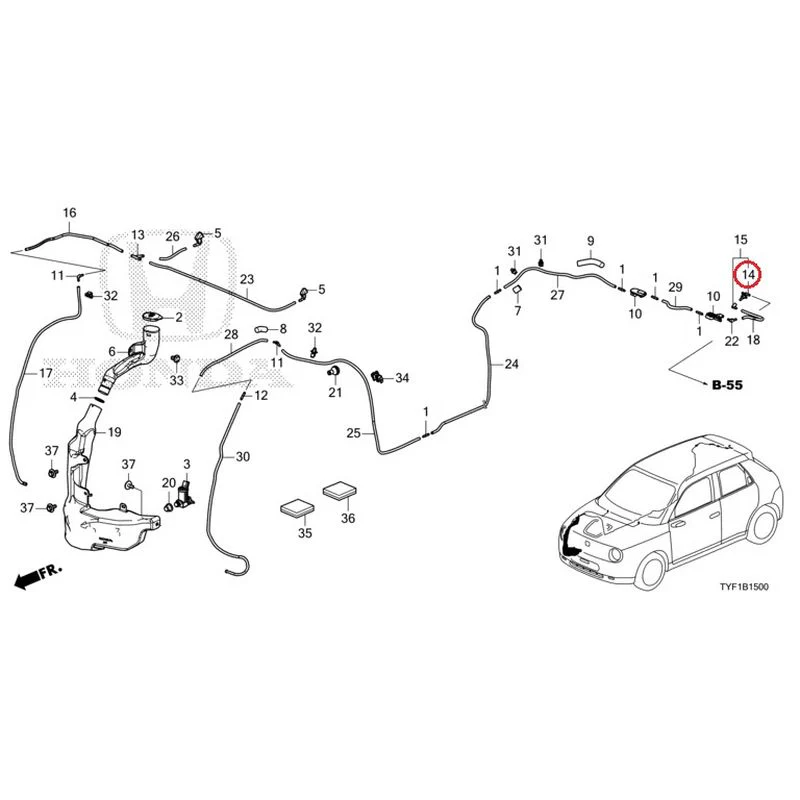 [NEW] JDM HONDA Honda e ZC7 2023 Windshield Washer GENUINE OEM - Image 15