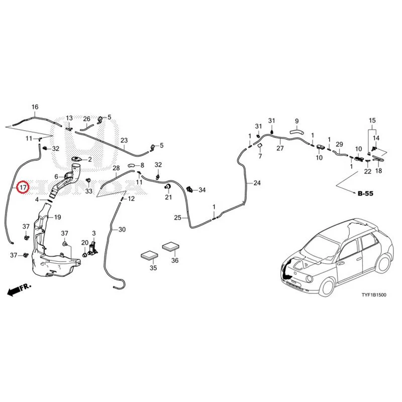 [NEW] JDM HONDA Honda e ZC7 2023 Windshield Washer GENUINE OEM - Image 18