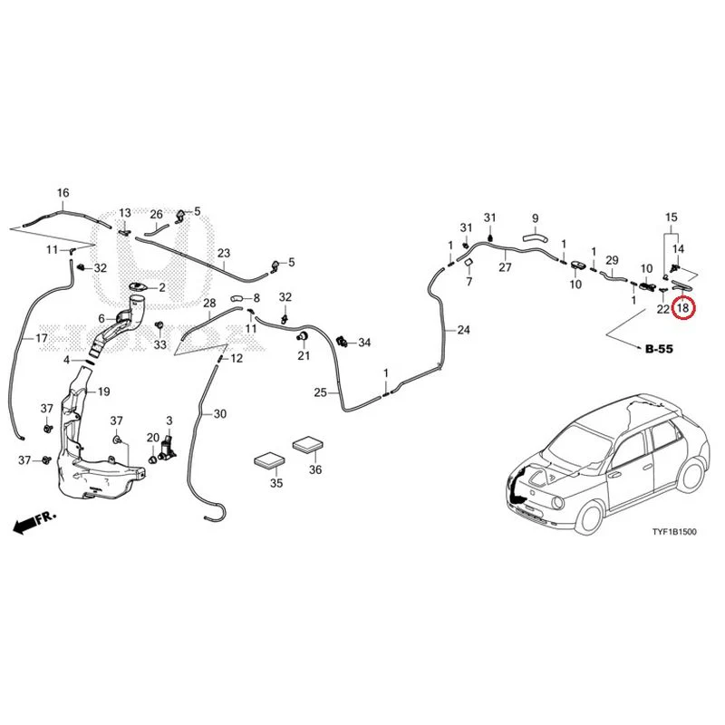 [NEW] JDM HONDA Honda e ZC7 2023 Windshield Washer GENUINE OEM - Image 19
