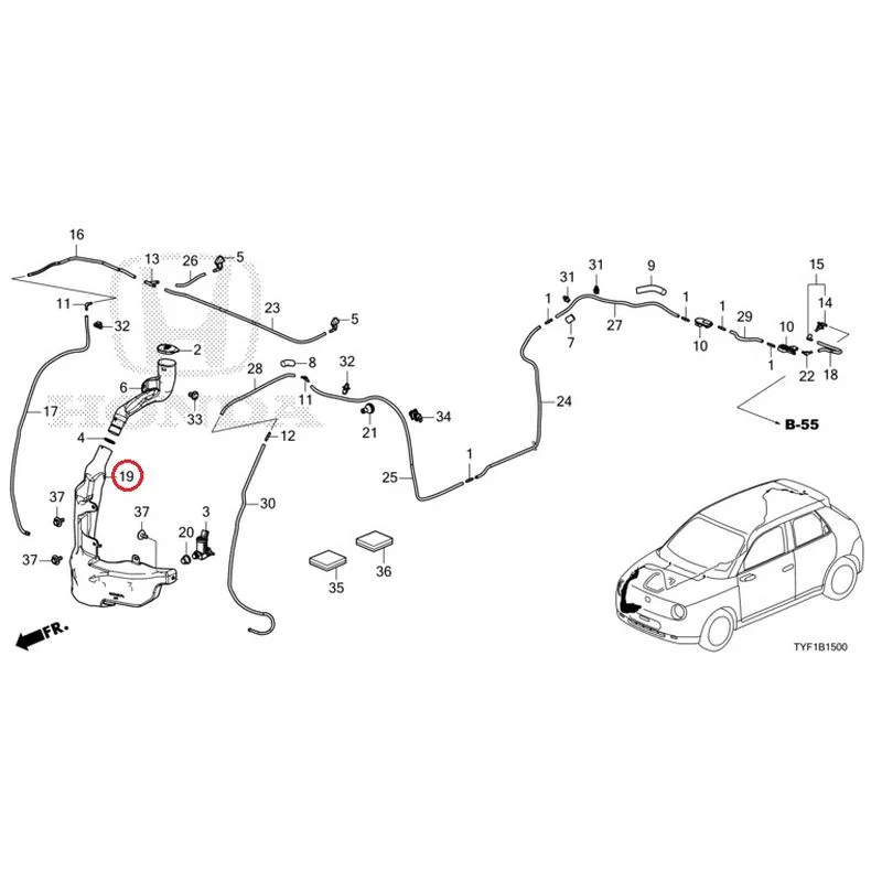 [NEW] JDM HONDA Honda e ZC7 2023 Windshield Washer GENUINE OEM - Image 20
