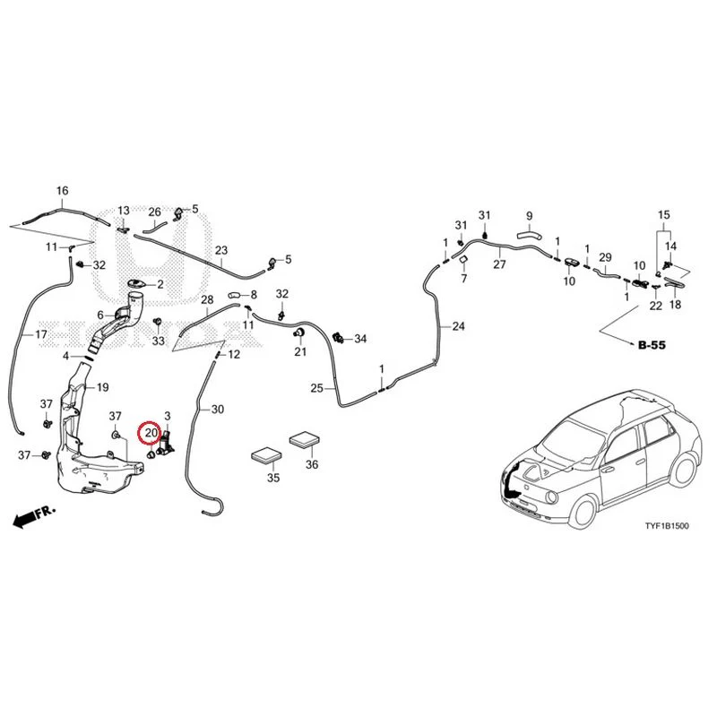 [NEW] JDM HONDA Honda e ZC7 2023 Windshield Washer GENUINE OEM - Image 21
