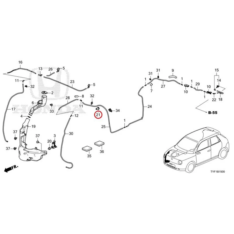 [NEW] JDM HONDA Honda e ZC7 2023 Windshield Washer GENUINE OEM - Image 22