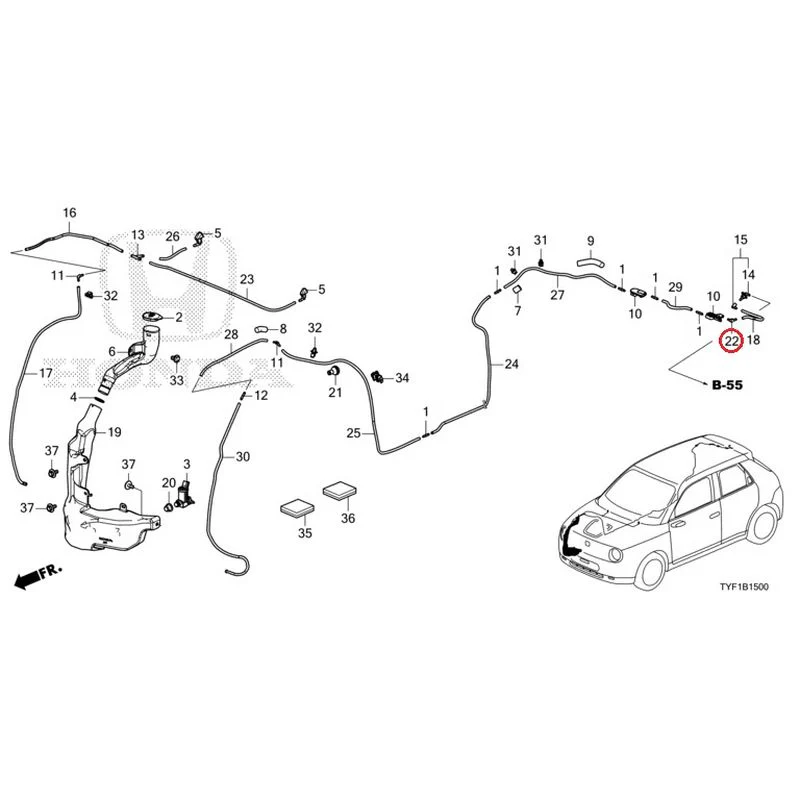 [NEW] JDM HONDA Honda e ZC7 2023 Windshield Washer GENUINE OEM - Image 23