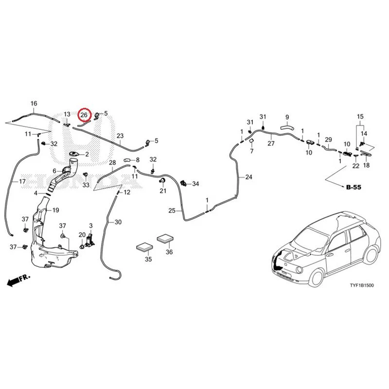 [NEW] JDM HONDA Honda e ZC7 2023 Windshield Washer GENUINE OEM - Image 27