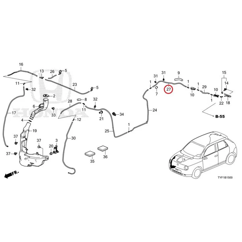 [NEW] JDM HONDA Honda e ZC7 2023 Windshield Washer GENUINE OEM - Image 28