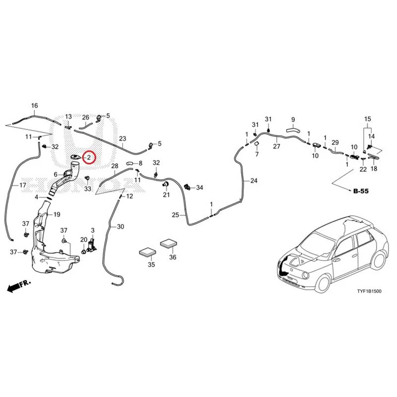 [NEW] JDM HONDA Honda e ZC7 2023 Windshield Washer GENUINE OEM - Image 3