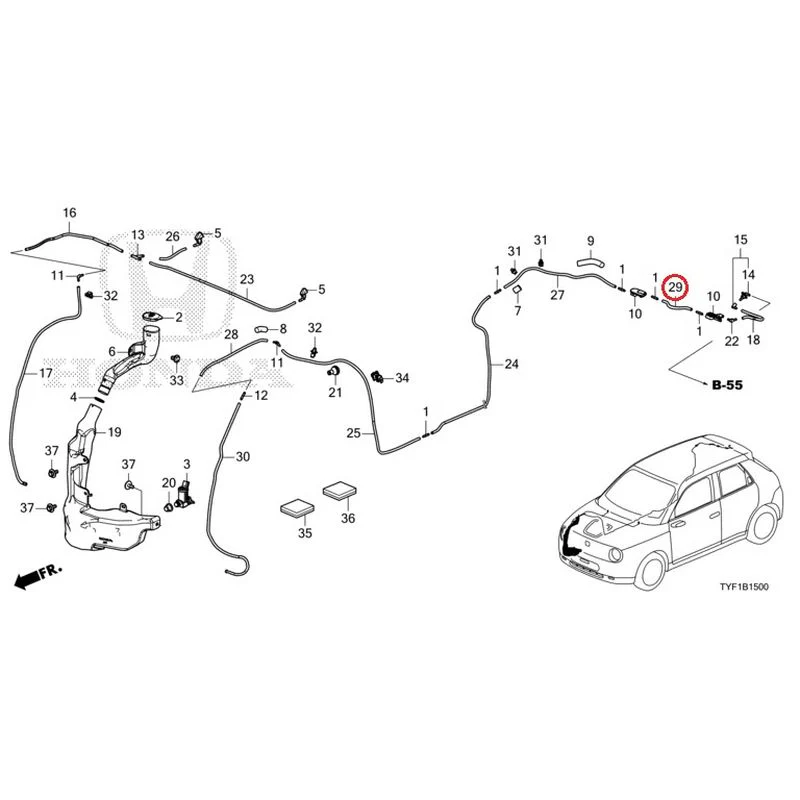 [NEW] JDM HONDA Honda e ZC7 2023 Windshield Washer GENUINE OEM - Image 30