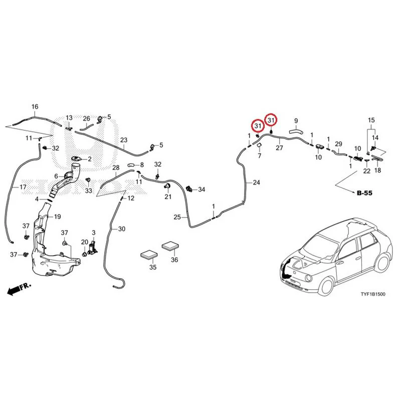 [NEW] JDM HONDA Honda e ZC7 2023 Windshield Washer GENUINE OEM - Image 32