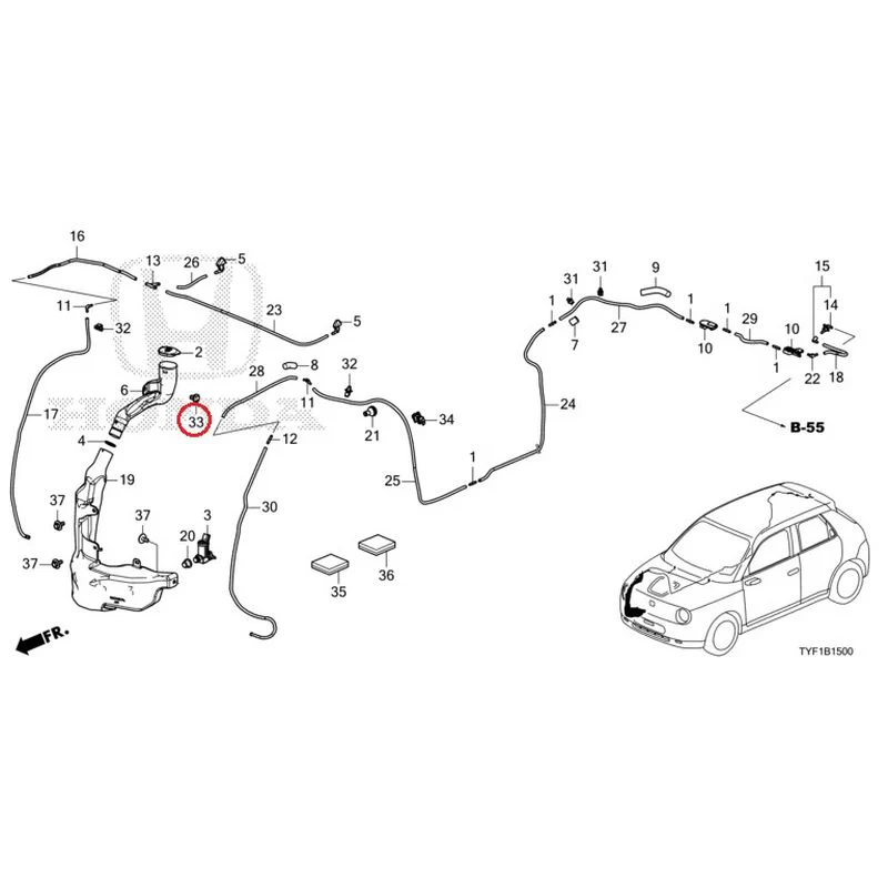 [NEW] JDM HONDA Honda e ZC7 2023 Windshield Washer GENUINE OEM - Image 34