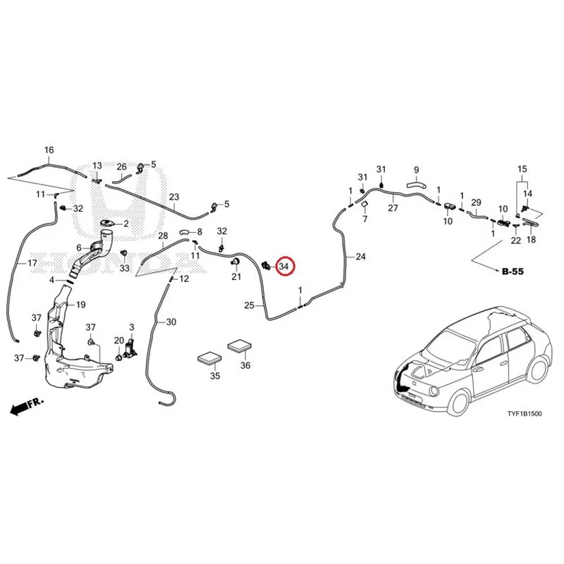 [NEW] JDM HONDA Honda e ZC7 2023 Windshield Washer GENUINE OEM - Image 35