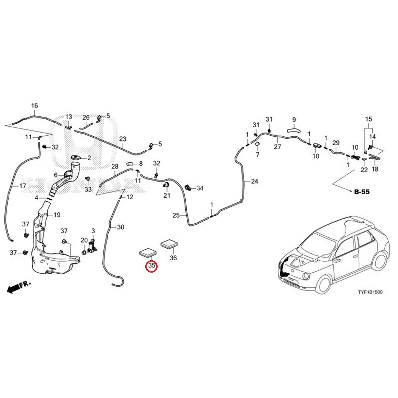 [NEW] JDM HONDA Honda e ZC7 2023 Windshield Washer GENUINE OEM - Image 36