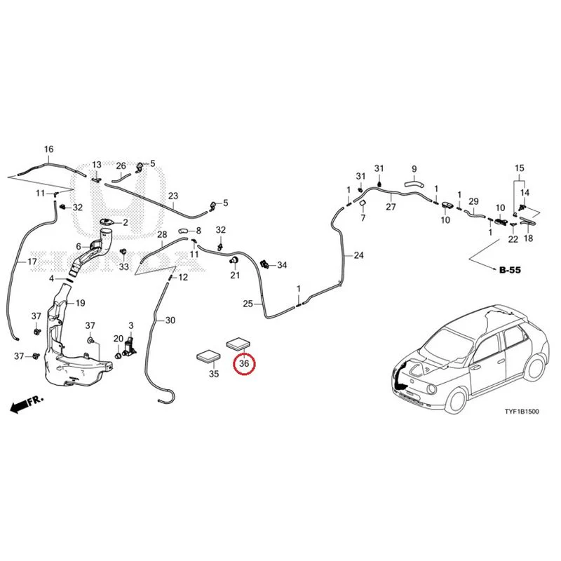 [NEW] JDM HONDA Honda e ZC7 2023 Windshield Washer GENUINE OEM - Image 37