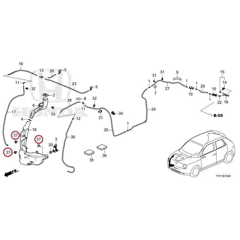 [NEW] JDM HONDA Honda e ZC7 2023 Windshield Washer GENUINE OEM - Image 38