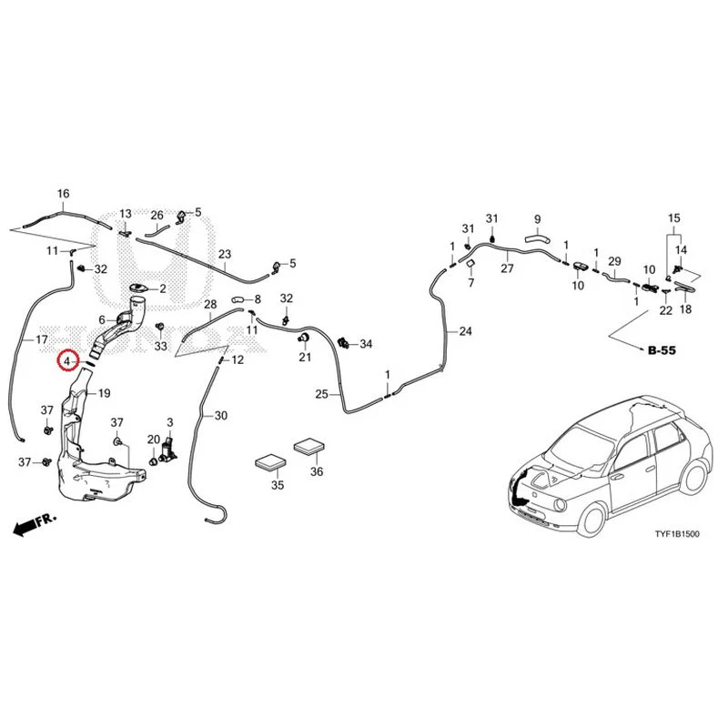 [NEW] JDM HONDA Honda e ZC7 2023 Windshield Washer GENUINE OEM - Image 5