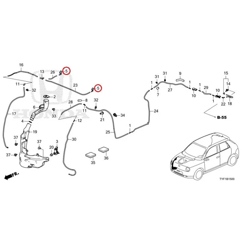 [NEW] JDM HONDA Honda e ZC7 2023 Windshield Washer GENUINE OEM - Image 6