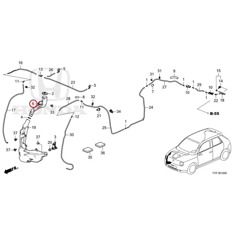 [NEW] JDM HONDA Honda e ZC7 2023 Windshield Washer GENUINE OEM - Image 7