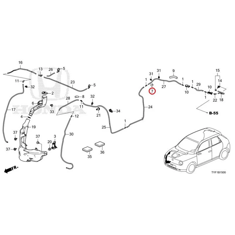 [NEW] JDM HONDA Honda e ZC7 2023 Windshield Washer GENUINE OEM - Image 8