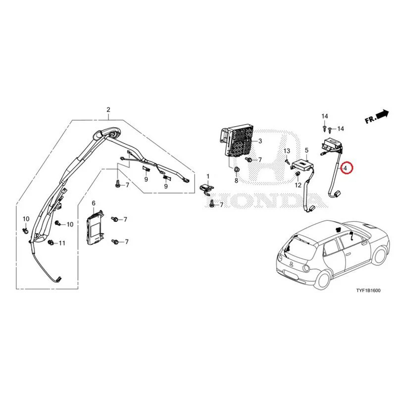 [NEW] JDM HONDA Honda e ZC7 2023 Antenna GENUINE OEM - Image 5