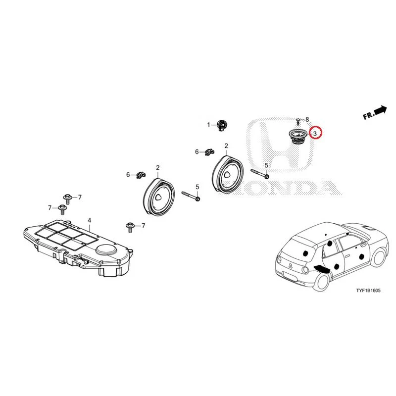 [NEW] JDM HONDA Honda e ZC7 2023 Speakers GENUINE OEM - Image 4