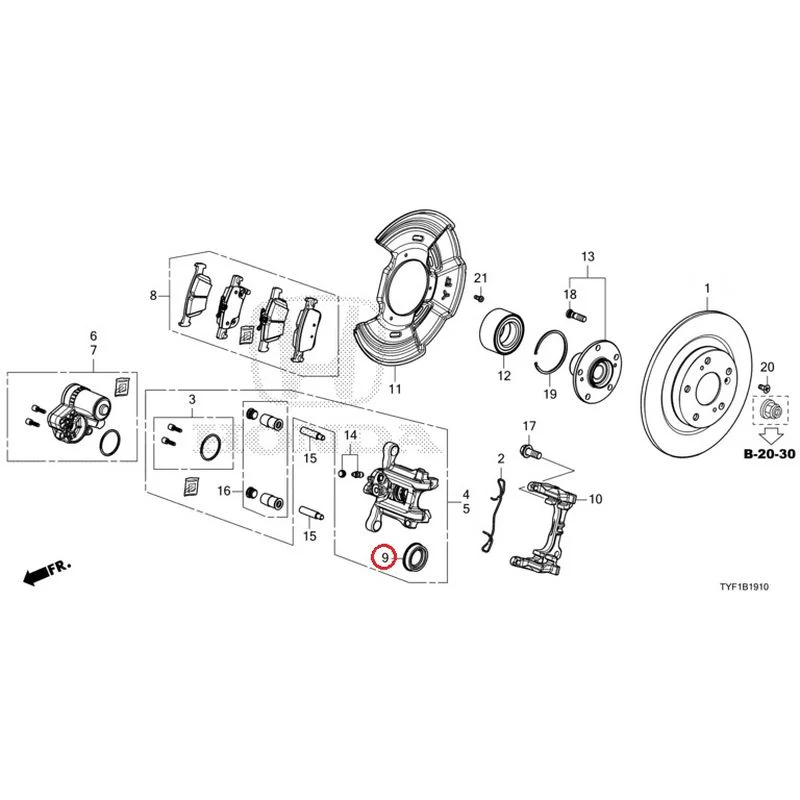 [NEW] JDM HONDA Honda e ZC7 2023 Rear Brake GENUINE OEM - Image 10
