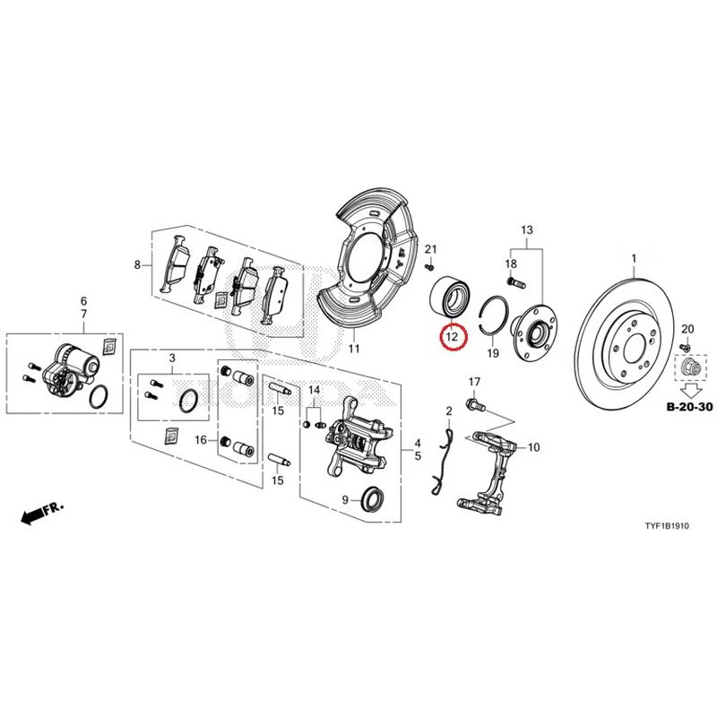 [NEW] JDM HONDA Honda e ZC7 2023 Rear Brake GENUINE OEM - Image 13