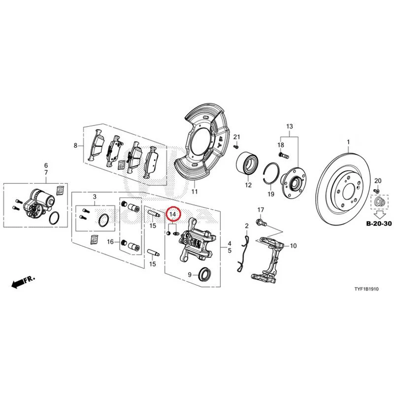 [NEW] JDM HONDA Honda e ZC7 2023 Rear Brake GENUINE OEM - Image 15