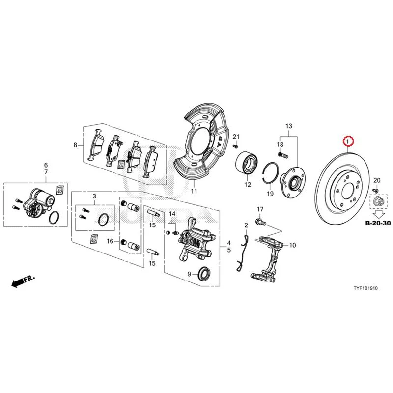 [NEW] JDM HONDA Honda e ZC7 2023 Rear Brake GENUINE OEM - Image 2