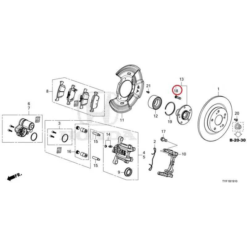 [NEW] JDM HONDA Honda e ZC7 2023 Rear Brake GENUINE OEM - Image 21